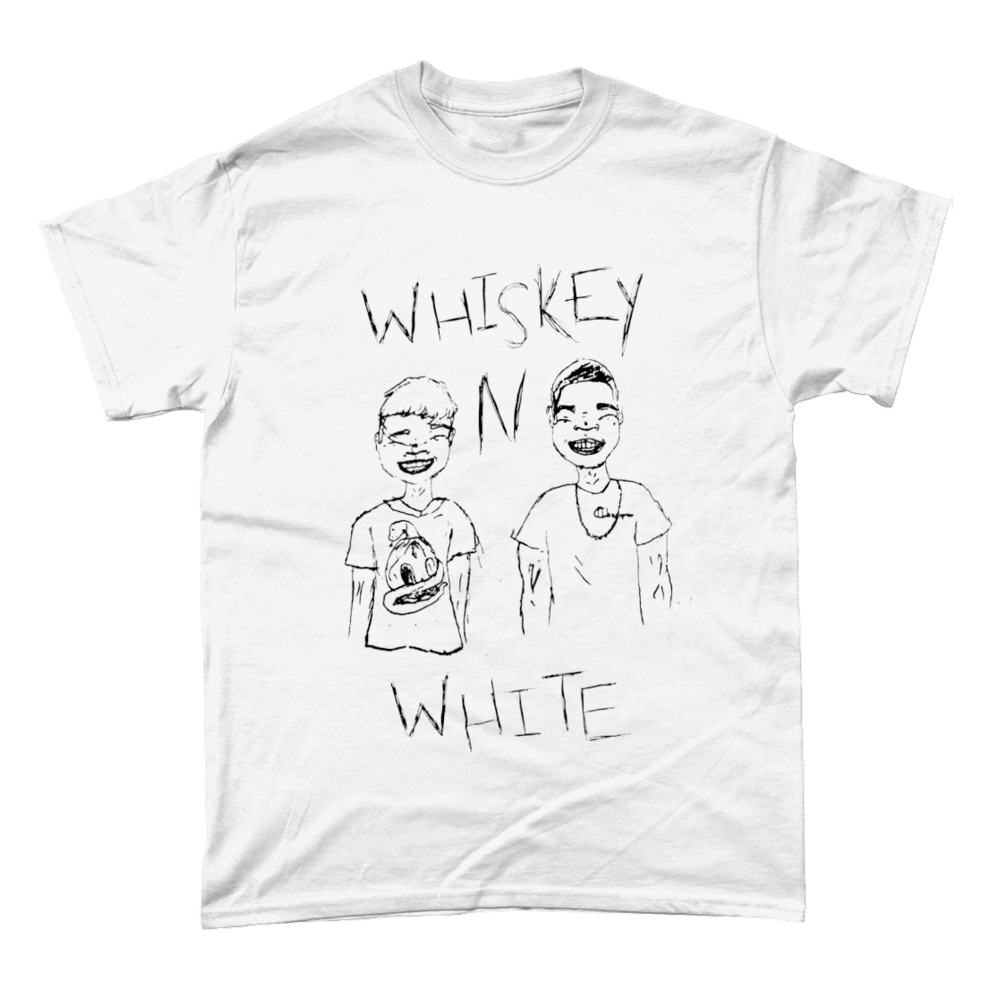 Whiskey n White Hand Drawn Unisex T-Shirt